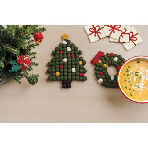 Danica Jubilee Christmas Tree Felt Wool Trivet