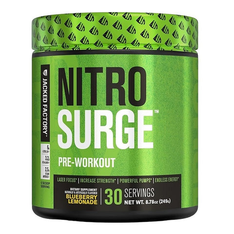 Jacked Factory Nitro Surge Pre Workout Supplement 30 Servings (Various Flavours) - YesWellness.com
