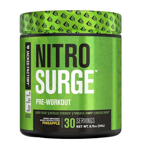 Jacked Factory Nitro Surge Pre Workout Supplement 30 Servings (Various Flavours) - YesWellness.com