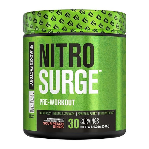 Jacked Factory Nitro Surge Pre Workout Supplement 30 Servings (Various Flavours) - YesWellness.com