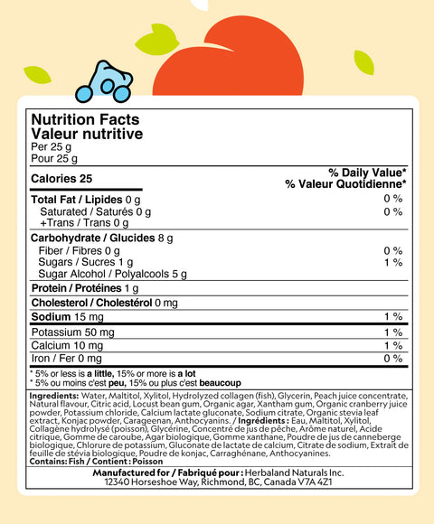 Herbaland Peach Collagen Jelly Snack 4x25 g