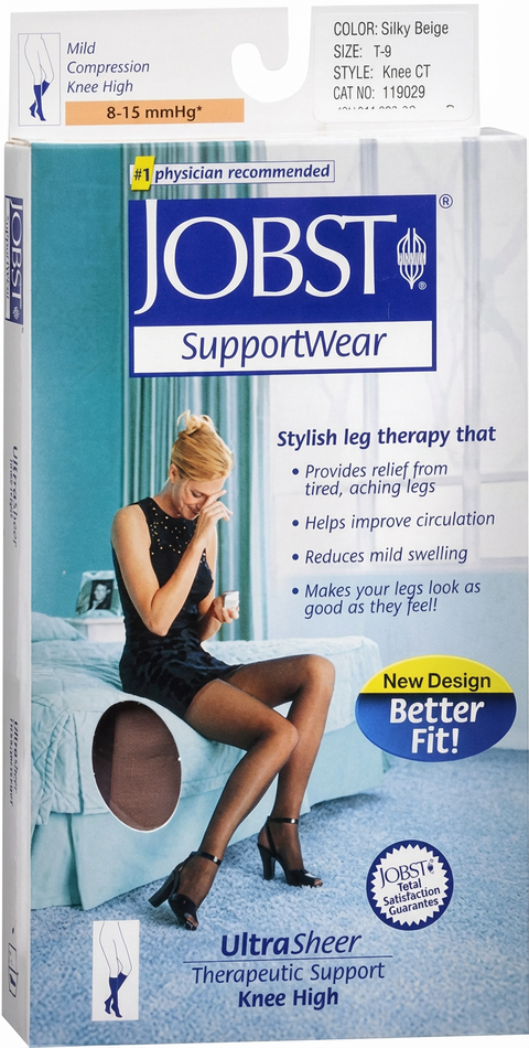 Jobst Knee High Beige Socks 1 Pair 7 - 9
