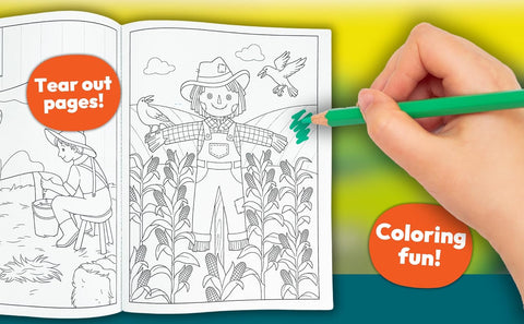 John Deere Kids Tractors, Trucks & Animals Coloring Book with Stickers