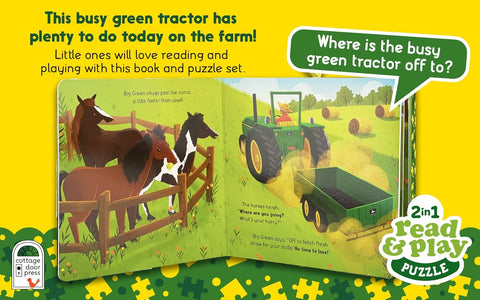 John Deere Kids Busy Green Tractor 2in1 read play