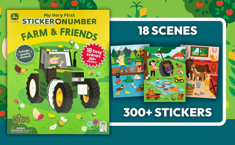 John Deere Kids Farm & Friends My Very First Sticker by Number