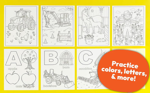 John Deere Kids Tractors, Trucks & Animals Coloring Book with Stickers