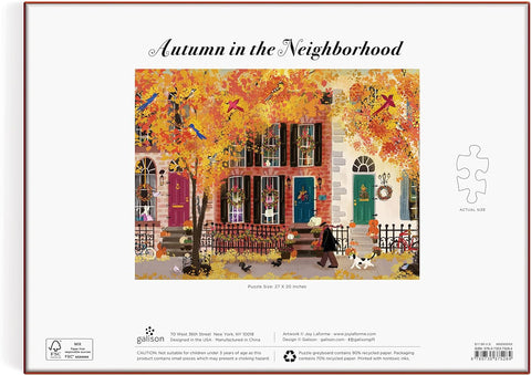 Joy Laforme Autumn in the Neighborhood 1000 Piece Puzzle