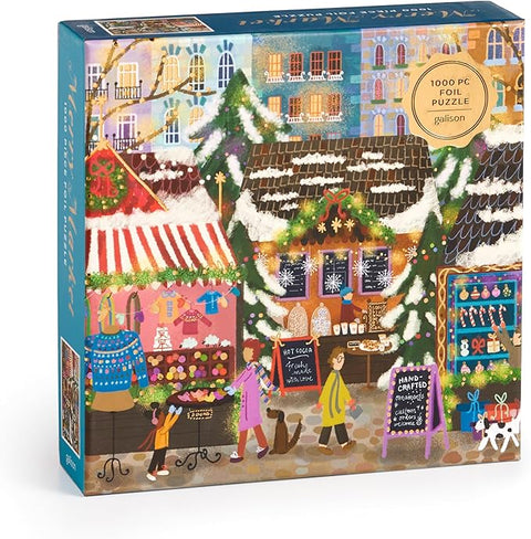 Joy Laforme Merry Market 1000 Piece Foil Puzzle in a Square Box