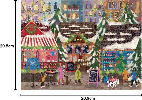 Joy Laforme Merry Market 1000 Piece Foil Puzzle in a Square Box