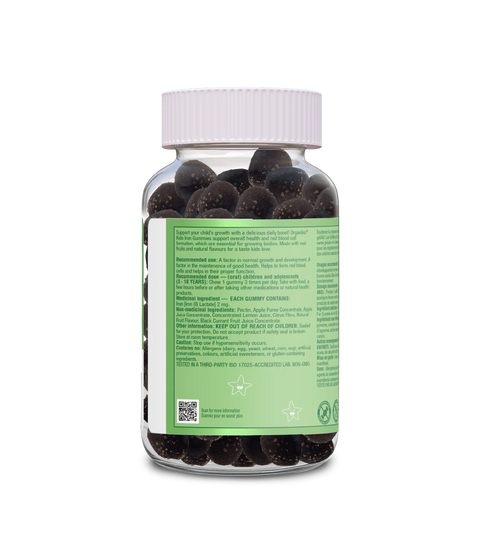 Organika Kids Iron Gummies 90 Gummies