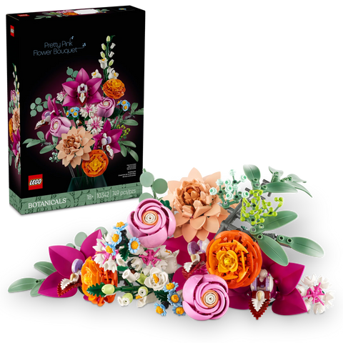 LEGO Botanicals Pretty Pink Flower Bouquet, 10342