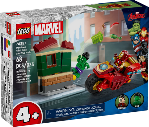 LEGO Marvels Iron Man with Bike and The Hulk, 76287
