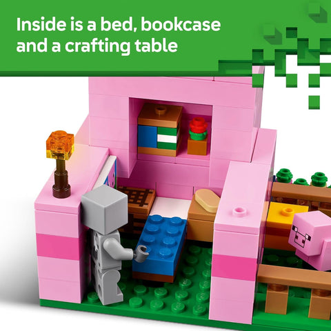 LEGO Minecraft The Baby Pig House Toy Figures and Playset - Building Minecraft Toy for Kids