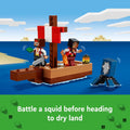 LEGO Minecraft Pirate Ship Toy Building Playset 166pcs