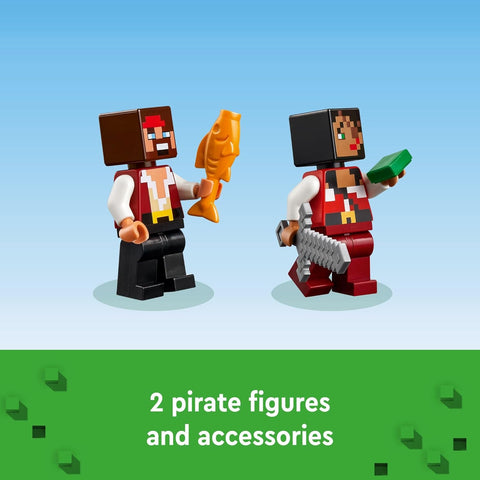 LEGO Minecraft Pirate Ship Toy Building Playset 166pcs