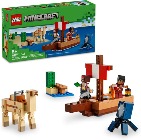 LEGO Minecraft Pirate Ship Toy Building Playset 166pcs