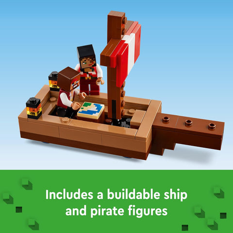 LEGO Minecraft Pirate Ship Toy Building Playset 166pcs