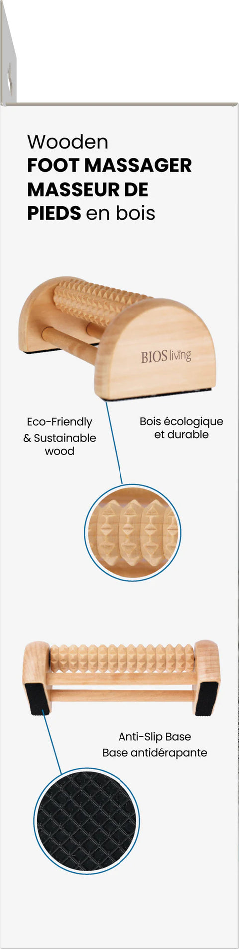 BIOS Medical Wooden Massage Foot Roller & Cork Ball