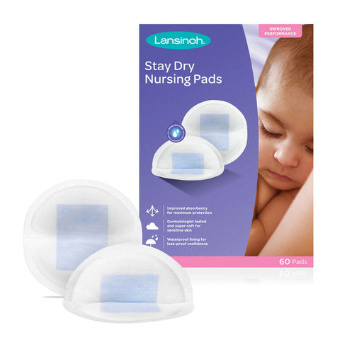 Lansinoh Stay Dry Disposable Nursing Pads 60 Count