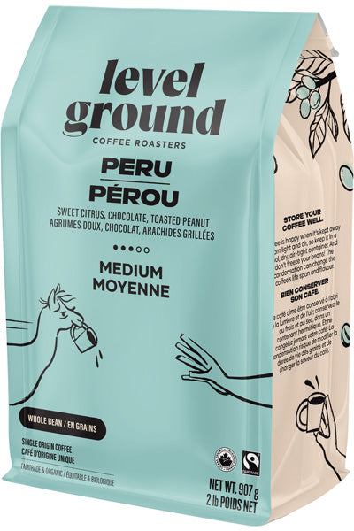 Expires February 2026 Clearance Level Ground Coffee Peru Whole Bean 907g