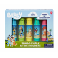 Little Kids Bluey Jumbo Chalk Set with 5 Holders