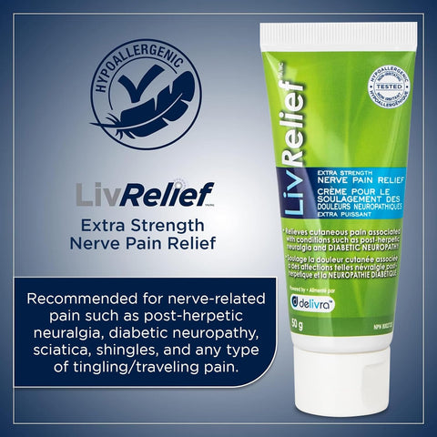 LivRelief Extra Strength Nerve Pain Relief Cream 50g Usage