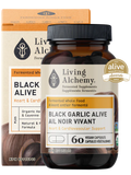 Living Alchemy BLACK GARLIC ALIVE Heart & Cardiovascular Support 60 Capsules Bottle With Box