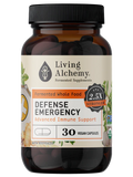 Living Alchemy DEFENSE EMERGENCY Advanced Immune Support 30 Capsules Bottle Front Label