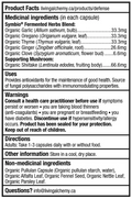 Living Alchemy DEFENSE Immune Support Product Facts