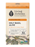 Living Alchemy HOLY BASIL ALIVE Brightens & Calms Mood 60 Capsules Box Front Label