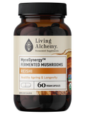 LivingAlchemy Reishi Fermented Mushrooms 60 Vegan Capsules Front Bottle Only