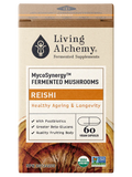 LivingAlchemy Reishi Fermented Mushrooms 60 Vegan Capsules Box Front