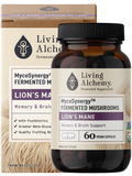 Living Alchemy LION’S MANE: Memory & Brain Support 60 Capsules Bottle With Box
