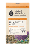 Living Alchemy MILK THISTLE ALIVE Supports Liver Function 60 Capsules Box Front Label