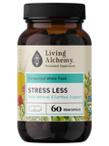 Living Alchemy STRESS LESS Daily Adrenal & Cortisol Support 60 Capsules Bottle Front Label