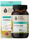 Living Alchemy STRESS LESS Daily Adrenal & Cortisol Support 60 Capsules Bottle With Box