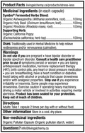 Living Alchemy STRESS LESS Daily Adrenal & Cortisol Support 60 Capsules Product Facts