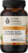 Living Alchemy TURMERIC ALIVE Inflammation Support 120 Capsules Bottle Front Label