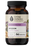 Living Alchemy WISDOM Cognitive Support 60 Capsules Bottle Front Label