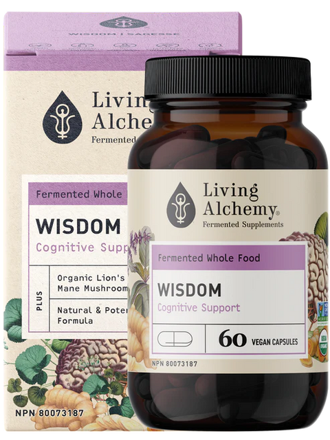 Living Alchemy WISDOM Cognitive Support 60 Capsules Bottle With Box