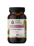 Living Alchemy WOMEN’S DAILY+ Energy, Immune & Ageing Support 60 Capsules Bottle Front Label