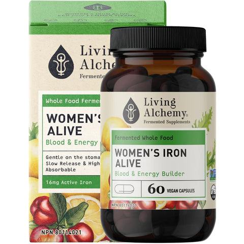 Living Alchemy WOMEN’S IRON ALIVE Blood & Energy Builder 60 Capsules