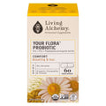 Living Alchemy Your Flora® Probiotic COMFORT Gas & Bloating 60 Capsules Box Front Label