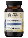 Living Alchemy Your Flora® Probiotic FAMILY General Support 60 Capsules Bottle Front Label