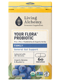 Living Alchemy Your Flora® Probiotic FAMILY General Support 60 Capsules Box Front Label