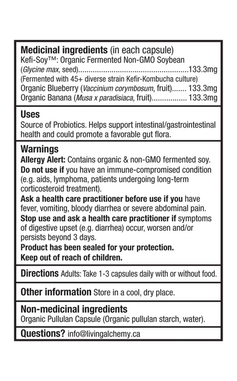 Living Alchemy Your Flora® Probiotic FAMILY General Support Product Facts