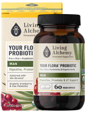 Living Alchemy Your Flora® Probiotic MAN Digestive Prostate & UT Balance Bottle with Box