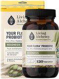 Living Alchemy Your Flora® Probiotic REGENESIS Slow Transit & Post Antibiotics 120 Capsules Bottle With Box