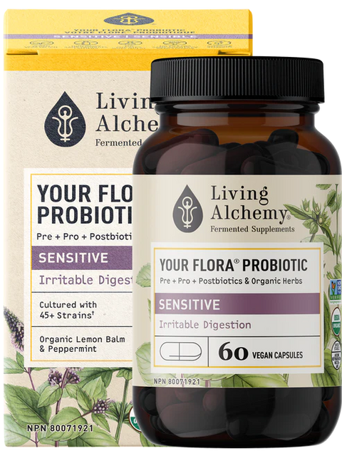 Living Alchemy Your Flora® Probiotic SENSITIVE Digestive Irritation 60 Capsules