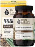 Living Alchemy Your Flora® Probiotic TERRAIN Digestive Lining 120 Capsules Bottle with Box